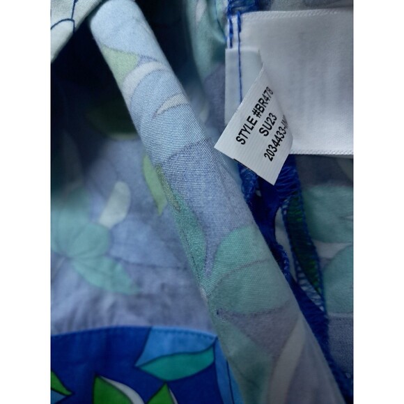 J. Crew Dress Women's Small Button Front Shift Dress Cobalt Blue Floral 2024 - Picture 5 of 9